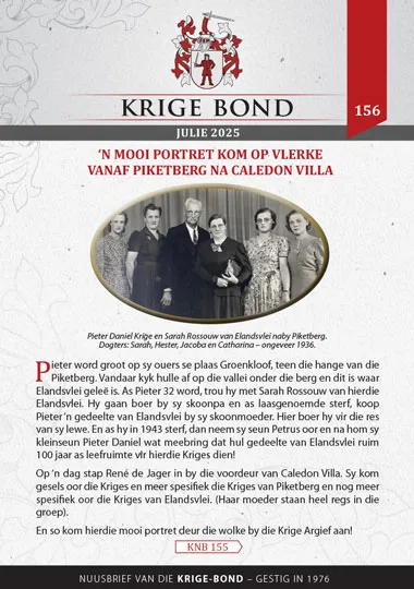 Krige Nuusbrief Nommer 156