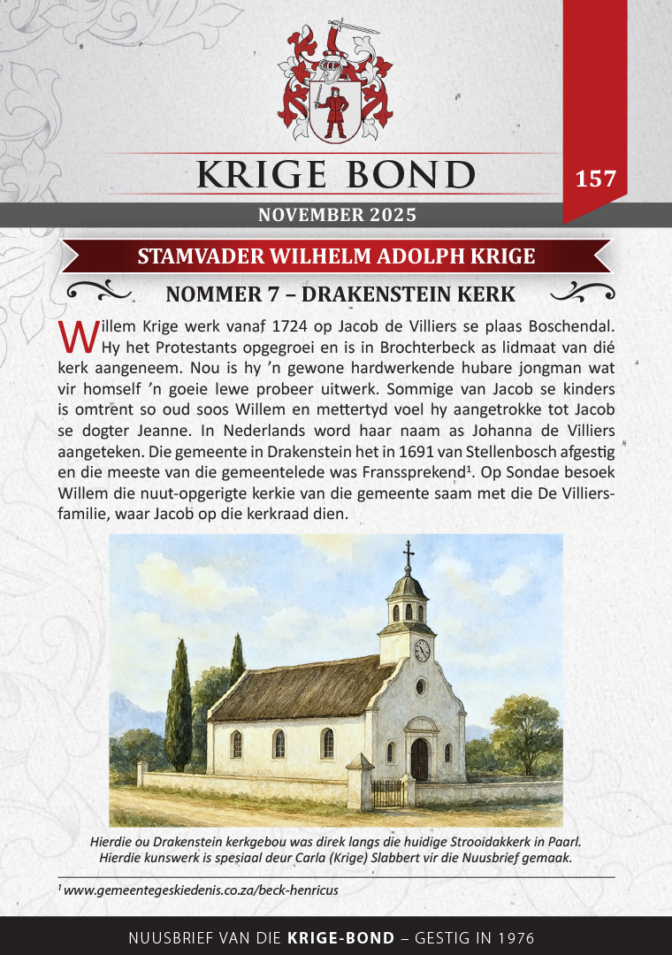 Krige Nuusbrief Nommer 157