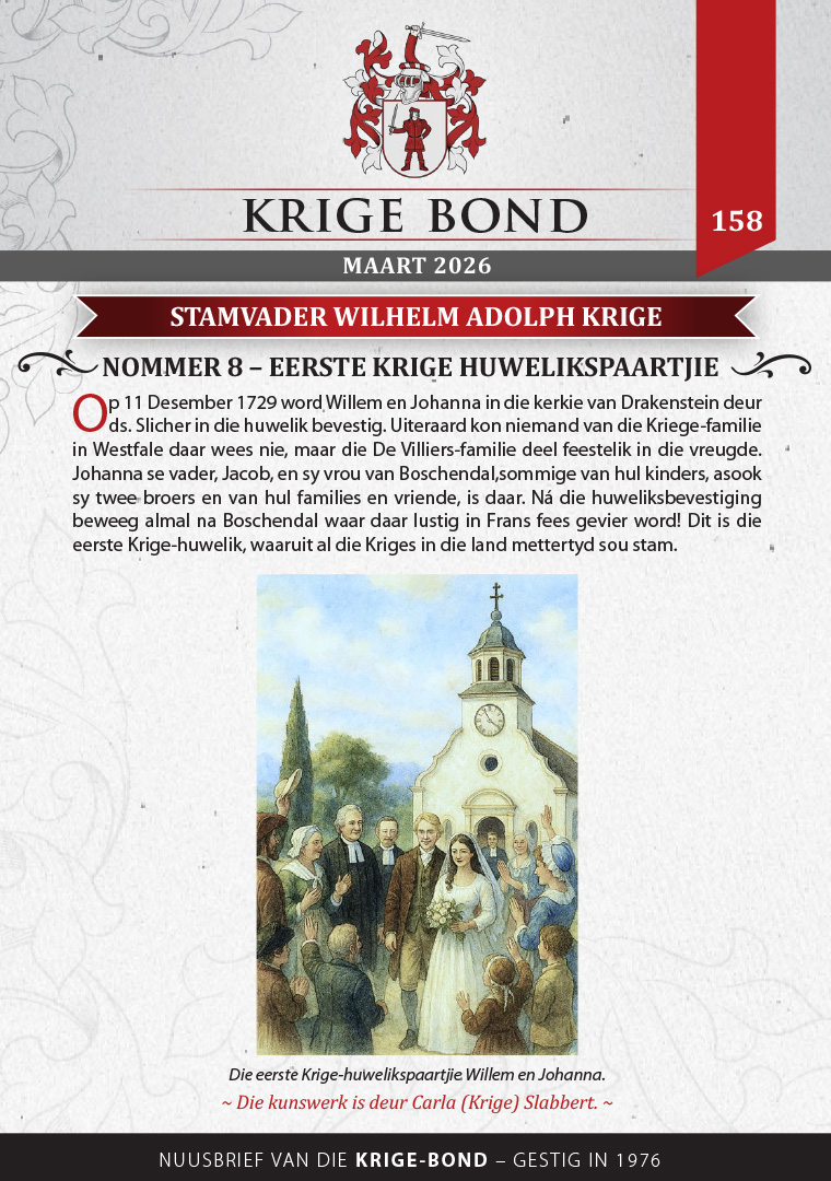 Krige Nuusbrief Nommer 158