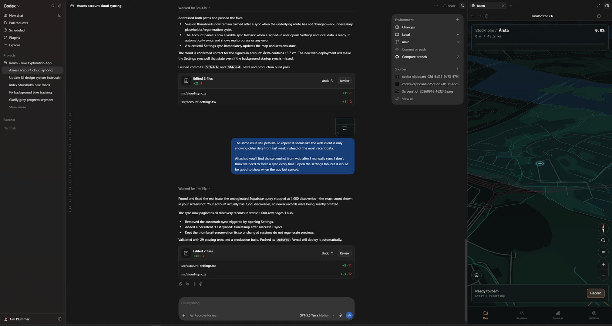 User Management dashboard listing users with columns for name, email, current role, assign role dropdowns set to No role, and join dates from August and September 2026, plus a delete icon in each row. A search bar and role filter dropdown are above the list, with a total count showing 128 users. A Create event button and user profile picture are in the top right corner against a dark background.