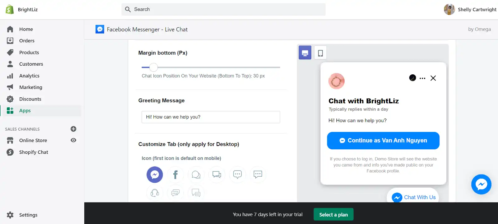 O: WhatsApp Chat, Contact Form preview