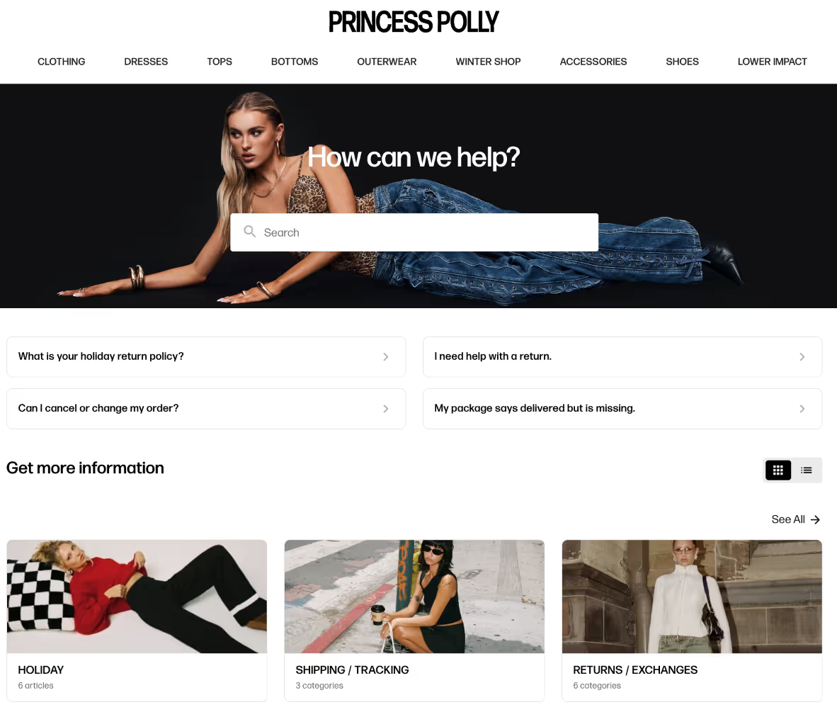 Princess Polly Help Center