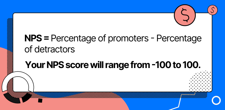 Net promoter score (NPS) formula
