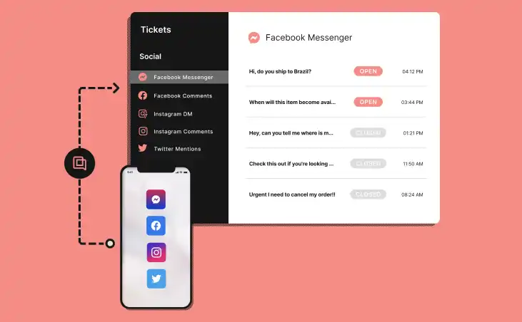 Integrate your social media channels into a helpdesk