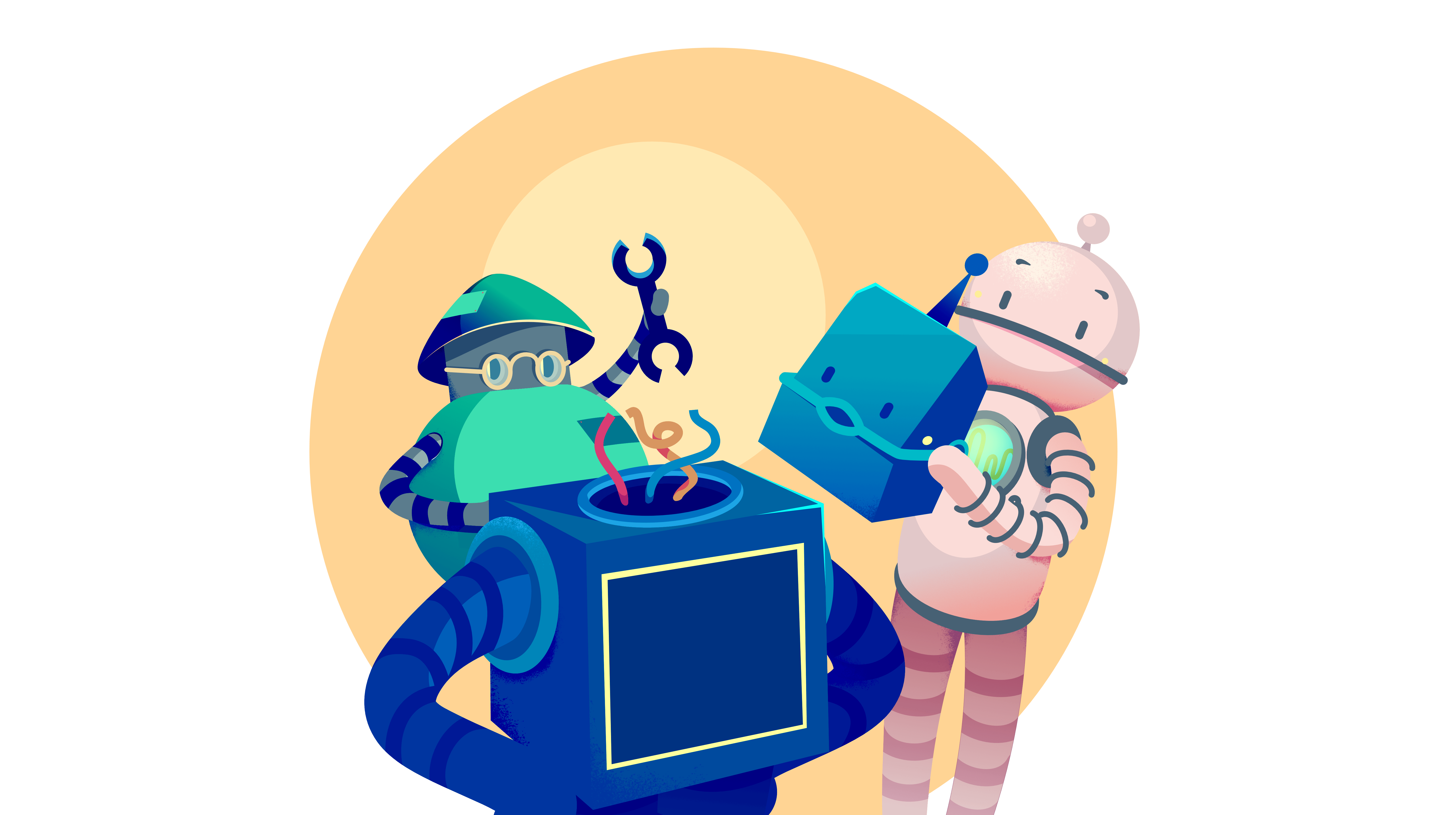 Robot without head 404 page image devlin peck