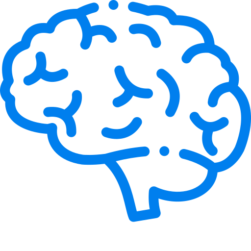 An icon of a human brain outline