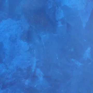 Deep blue microcement colour sample with mottled trowelled finish