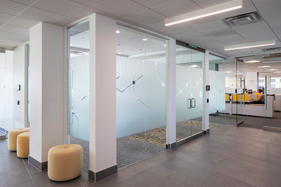 hallway view of conference room