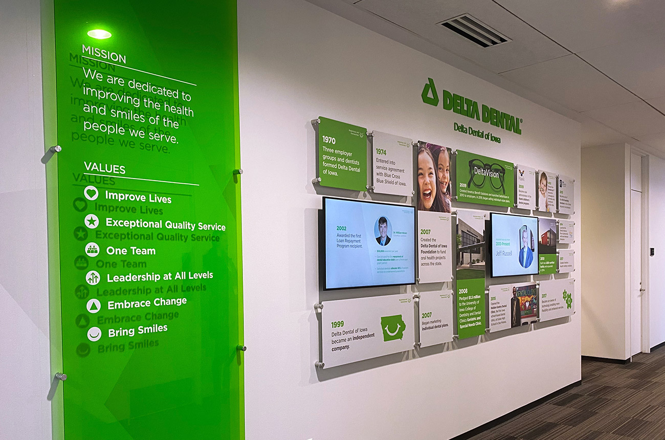 Delta Dental history wall