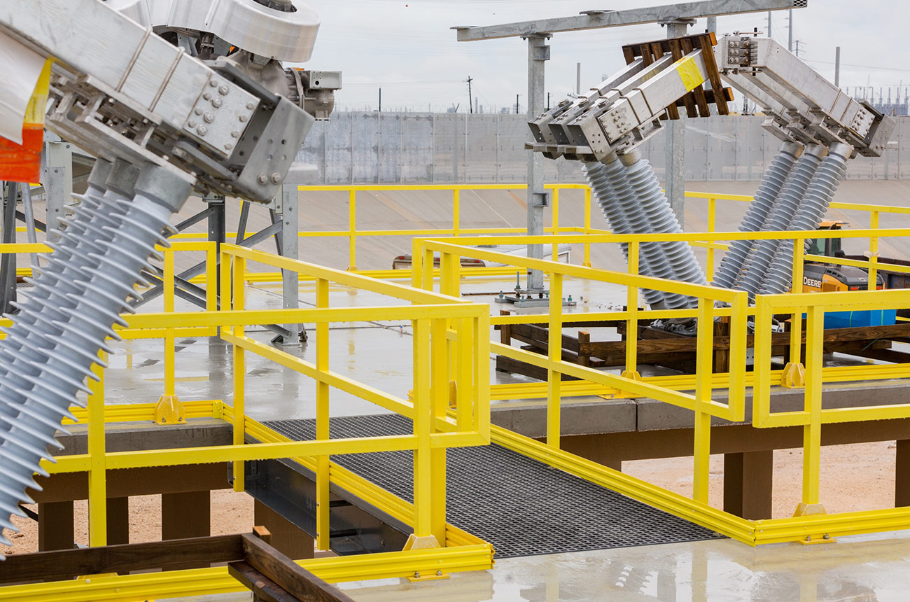 platforms holding electrical equipment