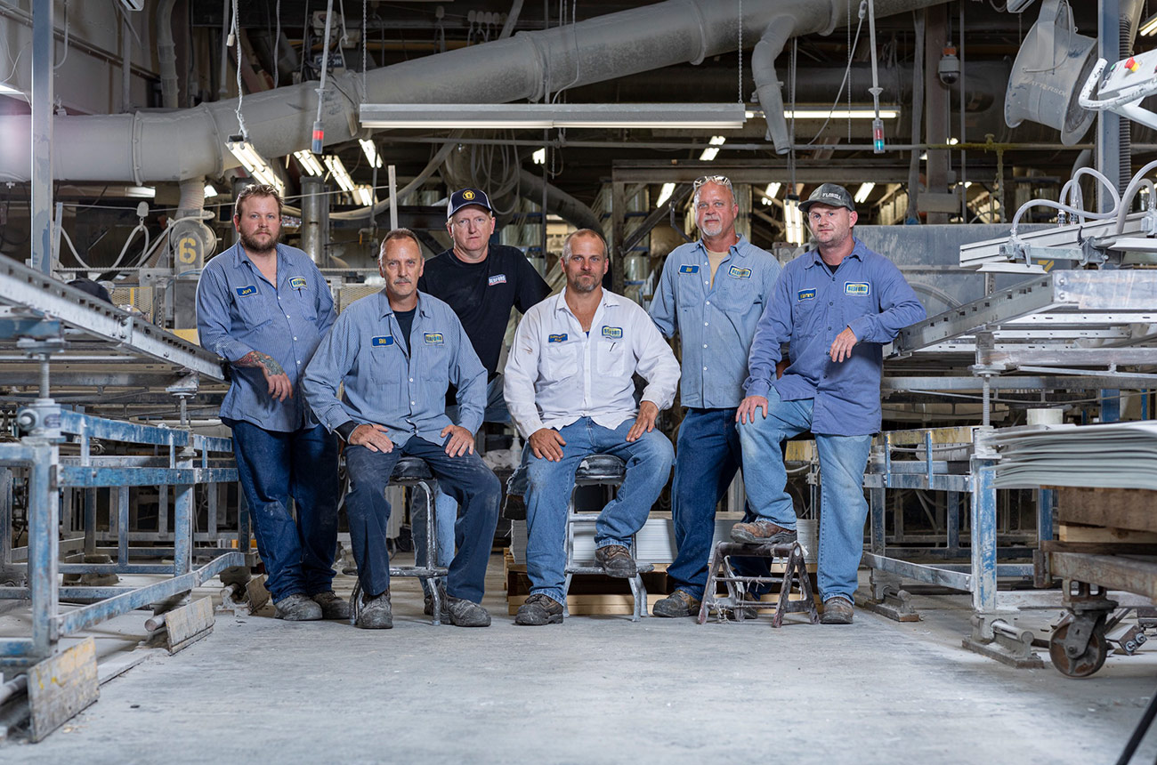 manufacturing employee group photo