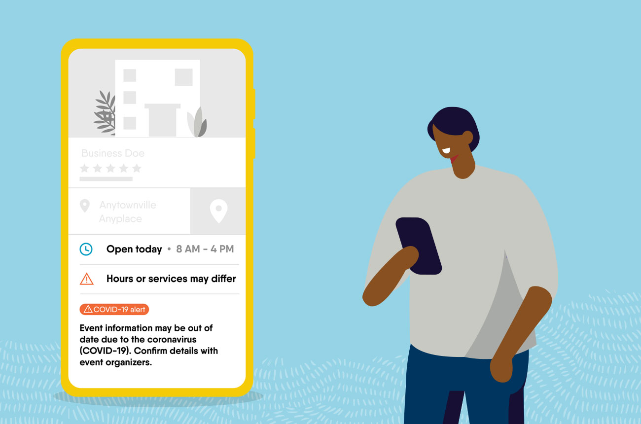 illustration of a person looking at their smart phone