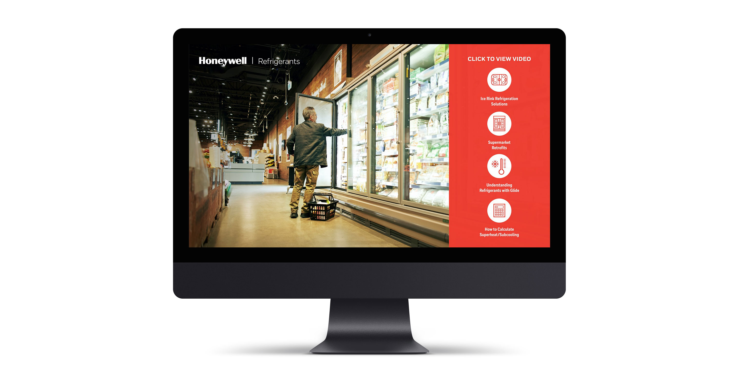 screen view of a product training course
