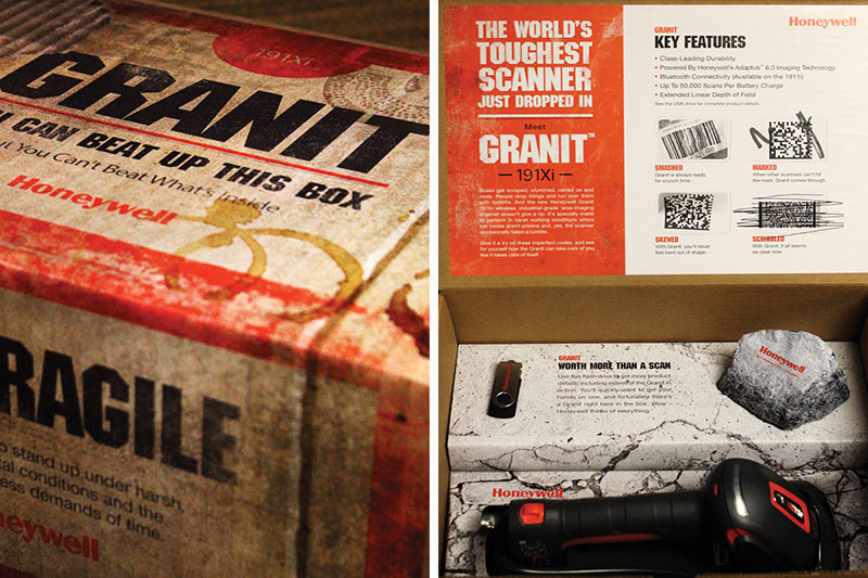 Honeywell promotional box with scanner inside.