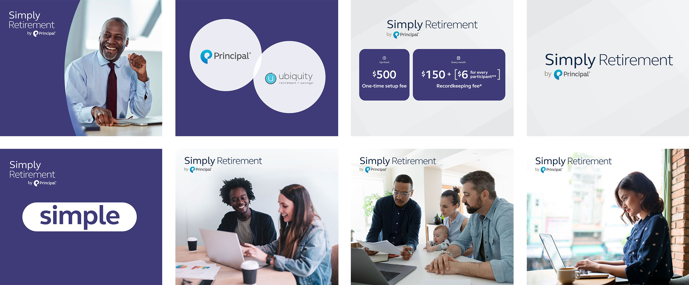 Montage of eight examples of product imagery.