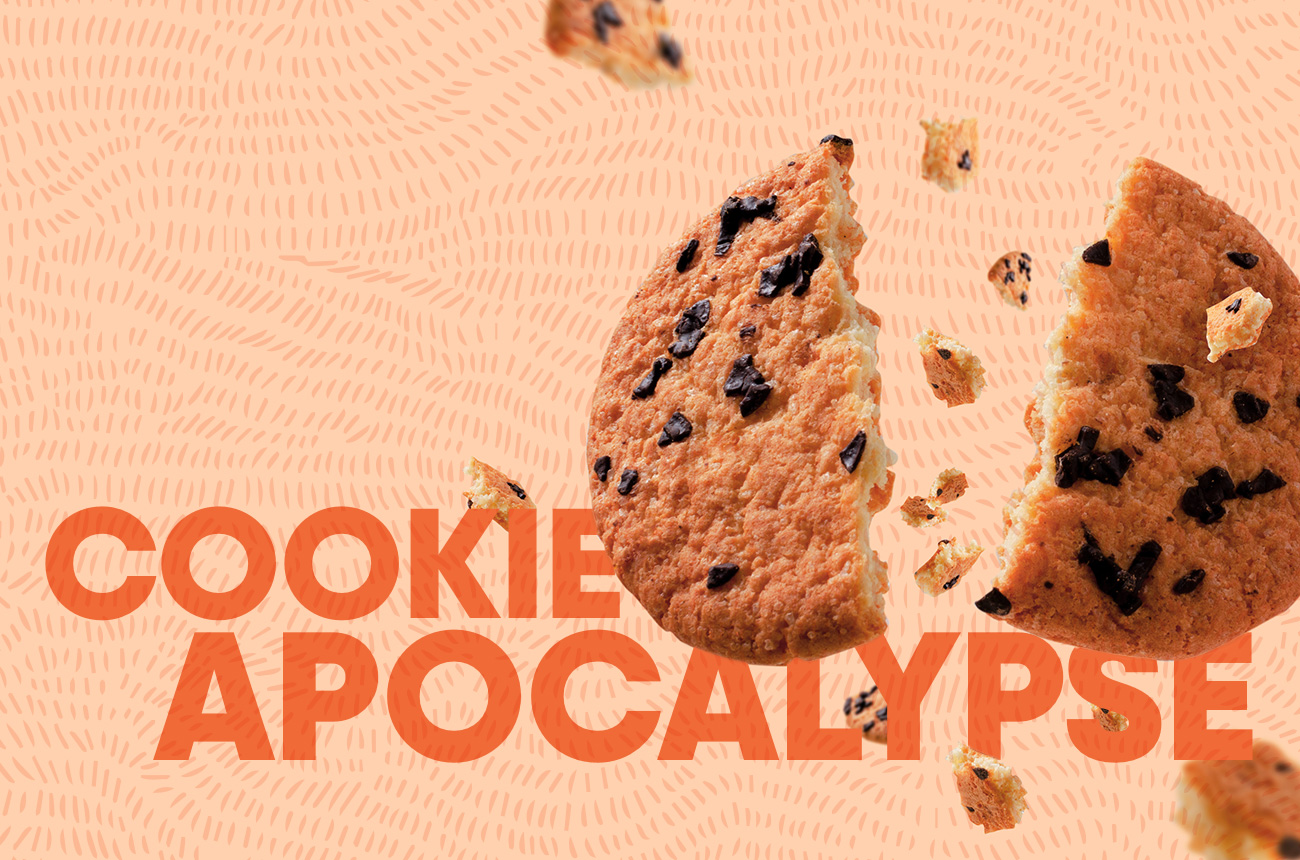 Cookie breaking in half with words Cookie Apocalypse showing.