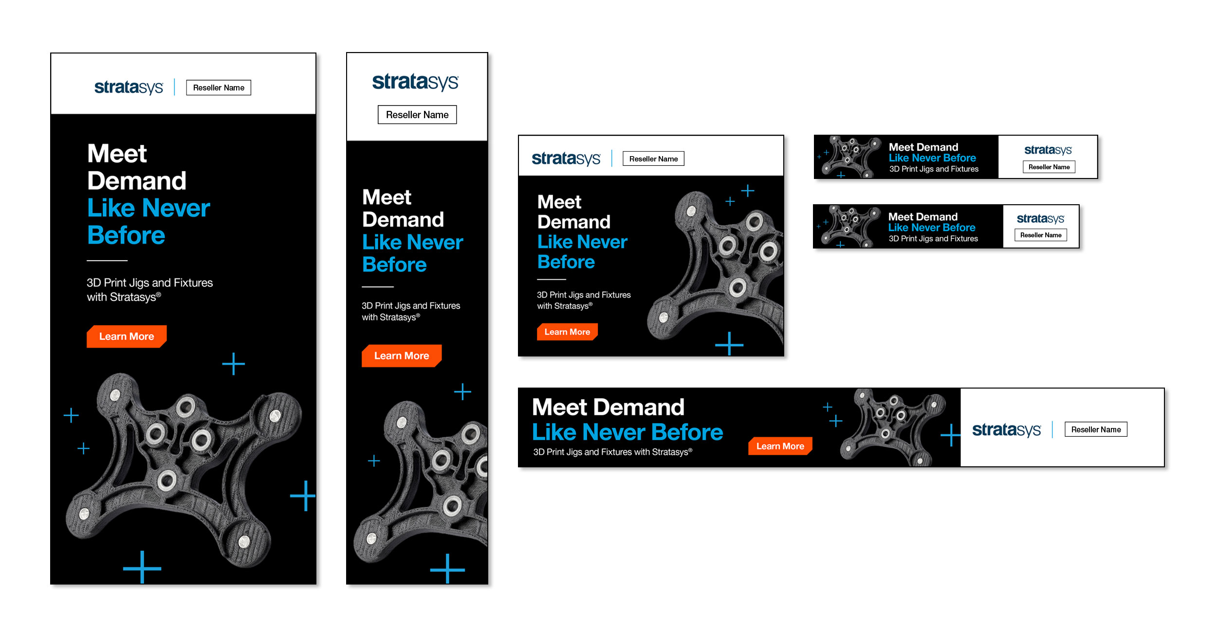 Multiple screenshots showing campaign banner ads.