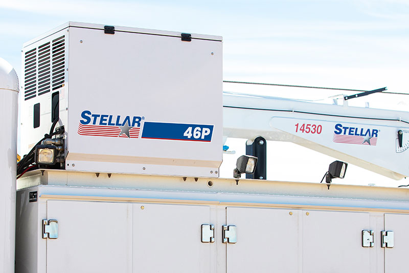 A 46P air compressor on a mechanic truck body.