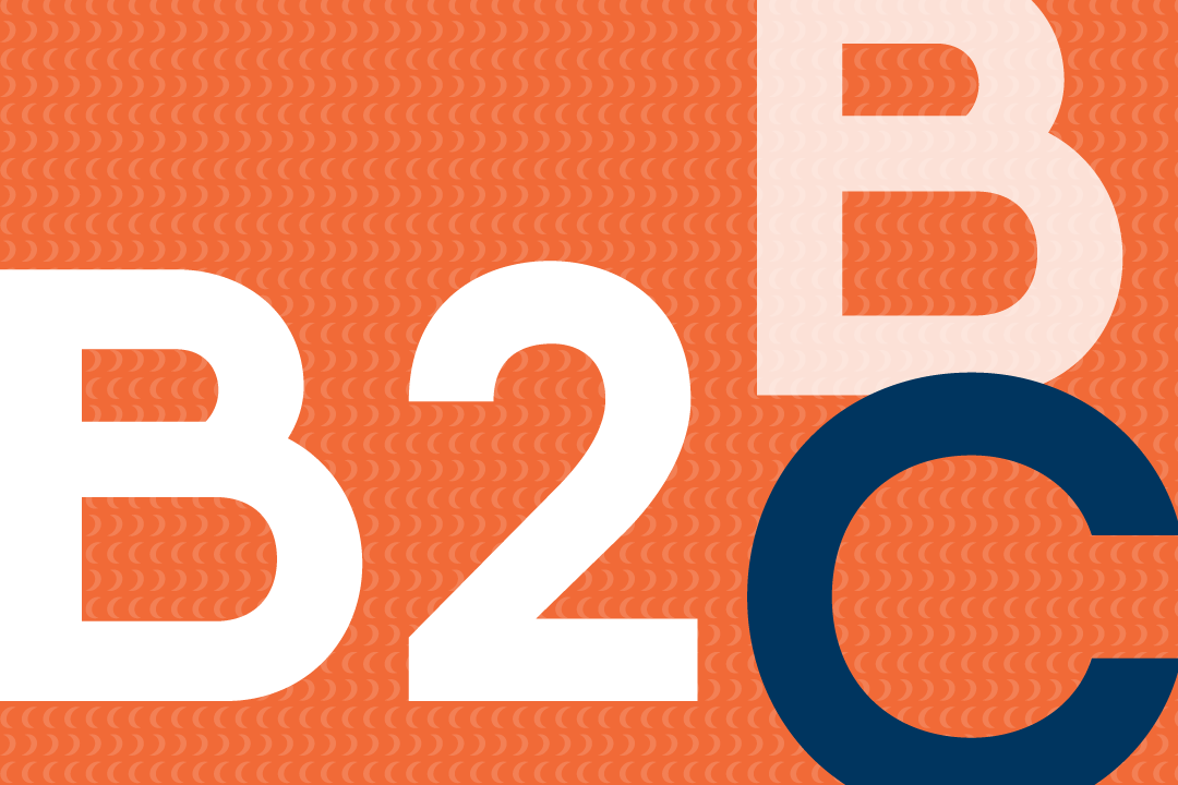 B2B, with the B being pushed up and out of the frame with a C.