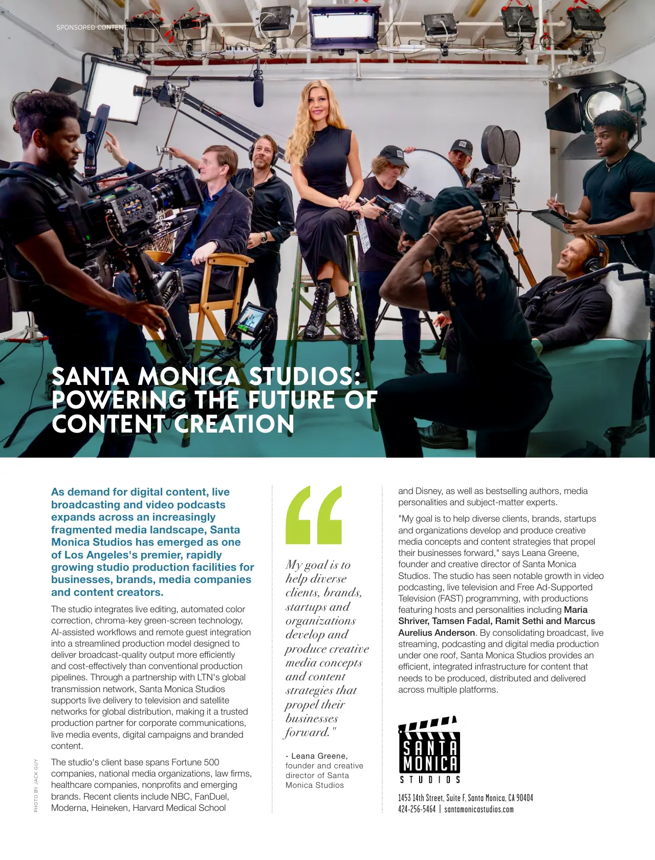 Los Angeles Magazine feature: Santa Monica Studios - Powering the Future of Content Creation