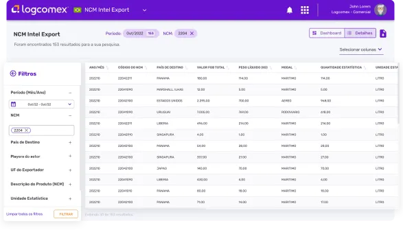 logcomex product search expo