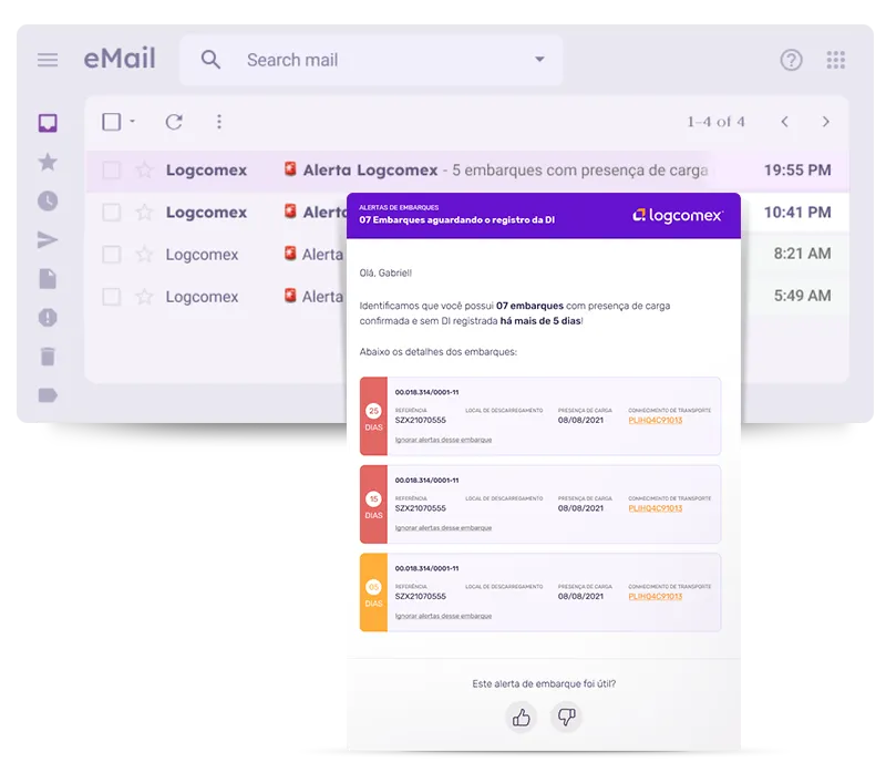 Tela plataforma logcomex
