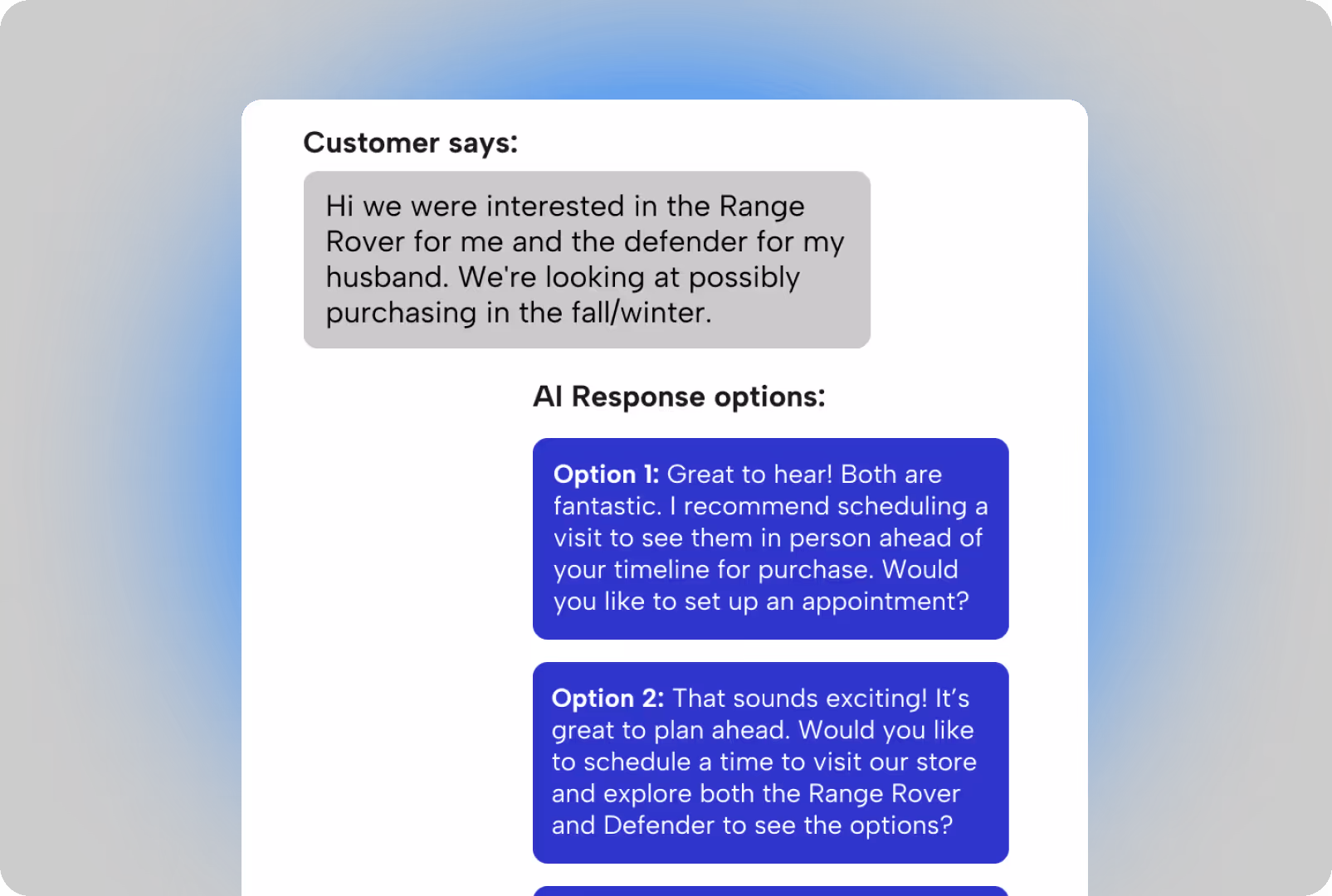 AI chatbot chatting with customers.