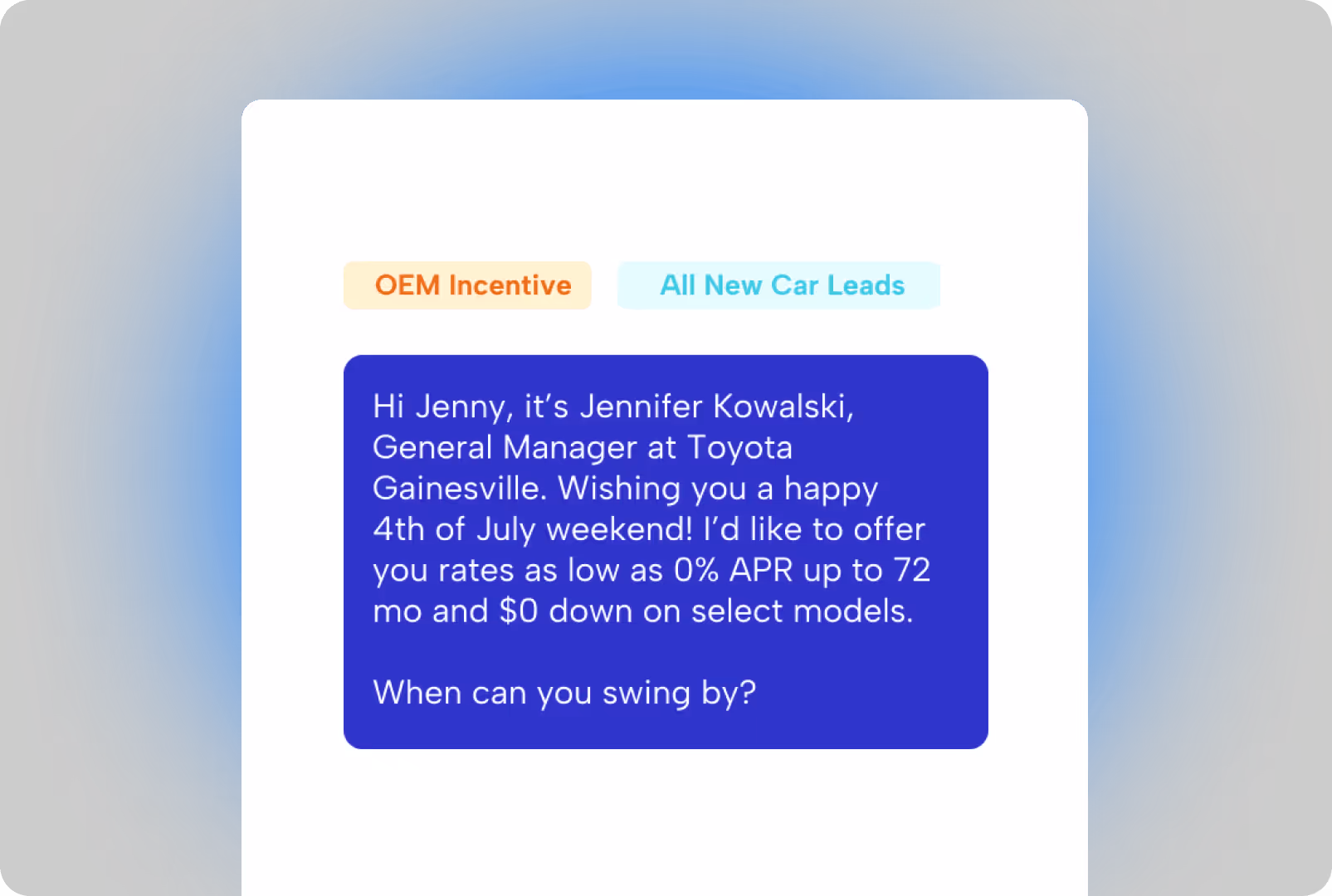 Automative campaingns