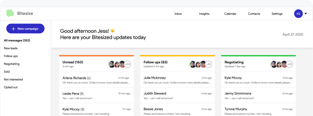 Bitesize Dashboard 