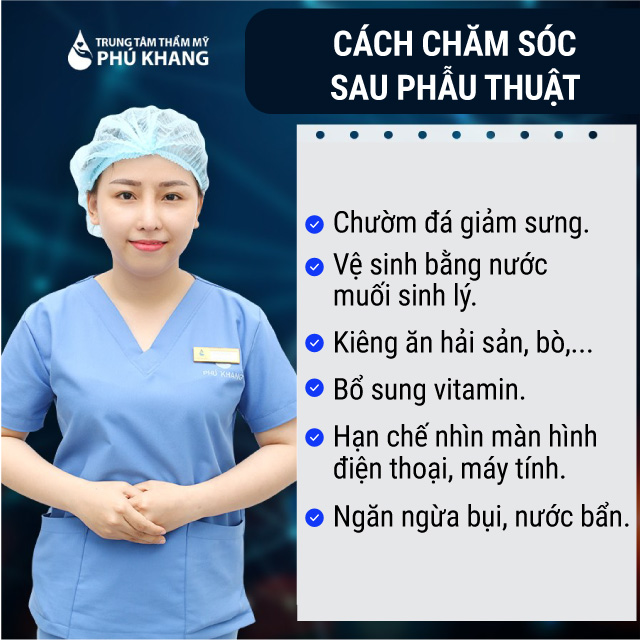 Quy trình chăm sóc cắt mắt 2 mí