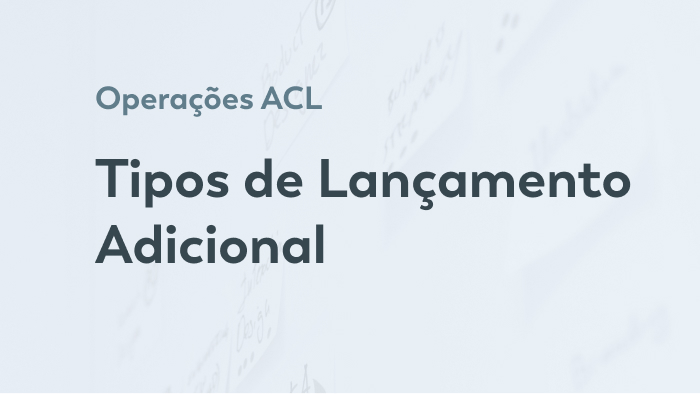 Tipos de Lançamento Adicional