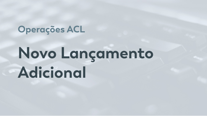 Novo lançamento adicional