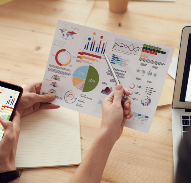 Printed out dashboard view of data.