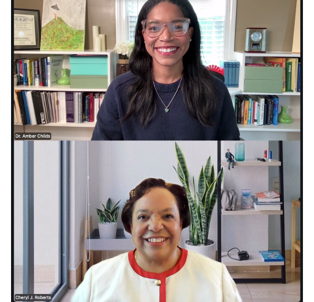 Dr. Roberts & Dr. Childs on the webinar.