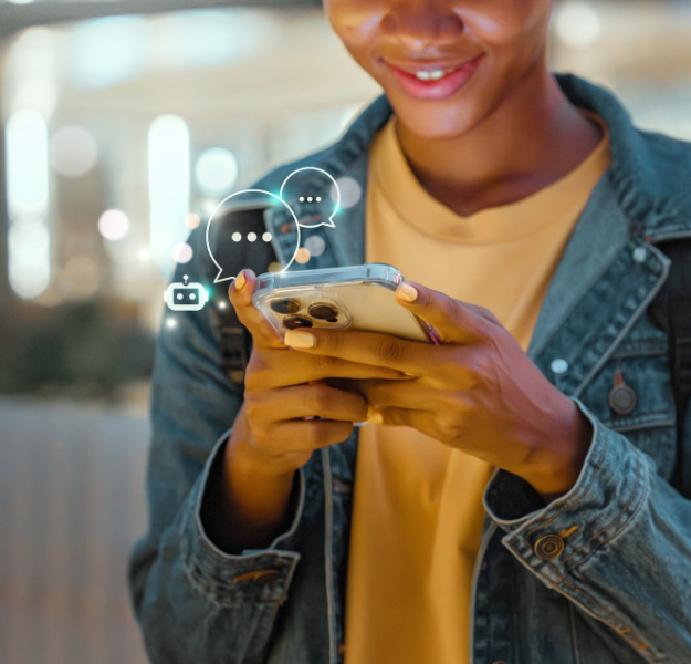 Image of someone texting on their phone.