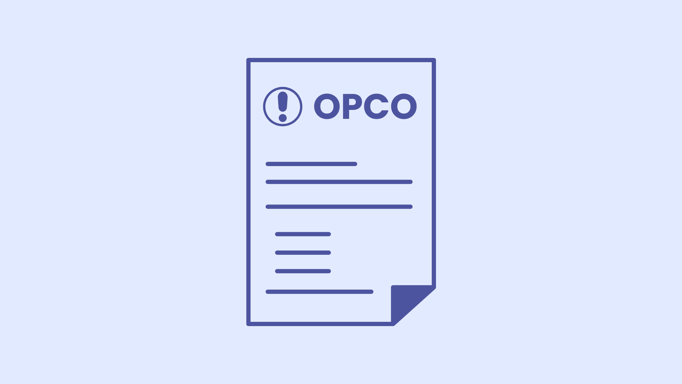 Illustration d'un rapport intitulé OPCO