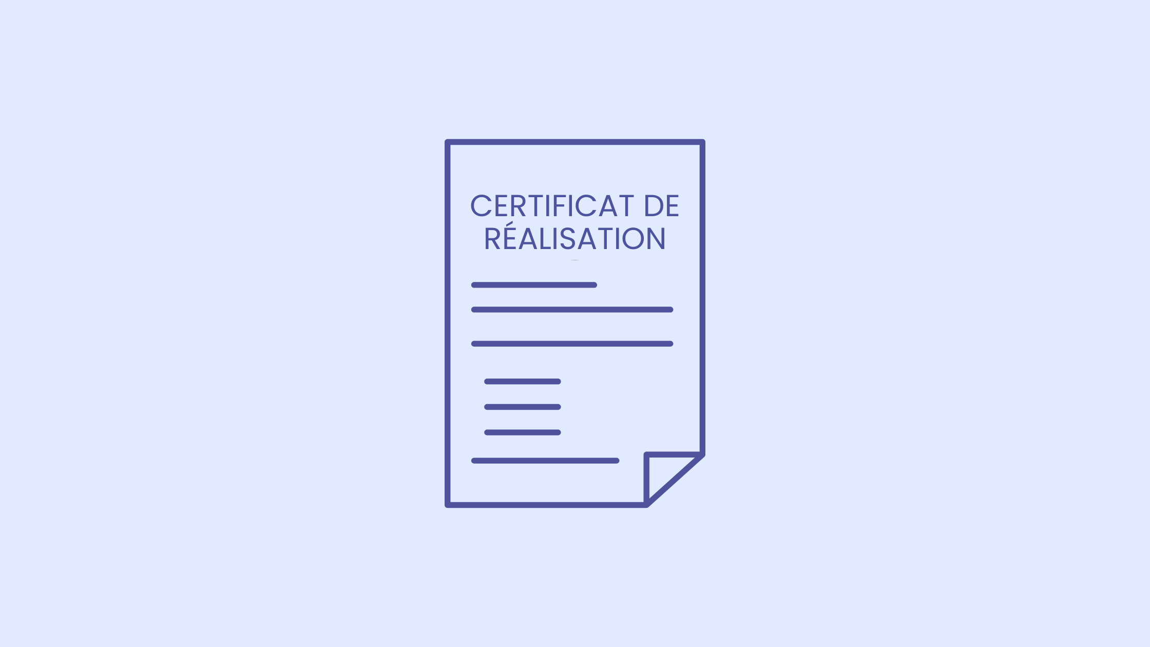 Certificat de réalisation de formation