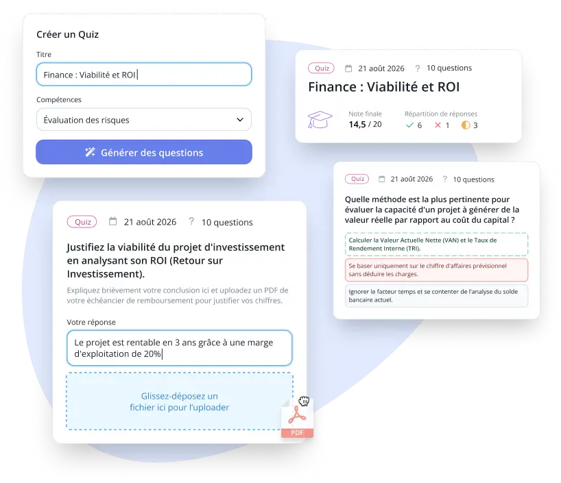 Création d’un quiz dans Dendreo avec l’option Quiz Pro