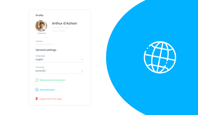 Changement de la langue de l'application mobile