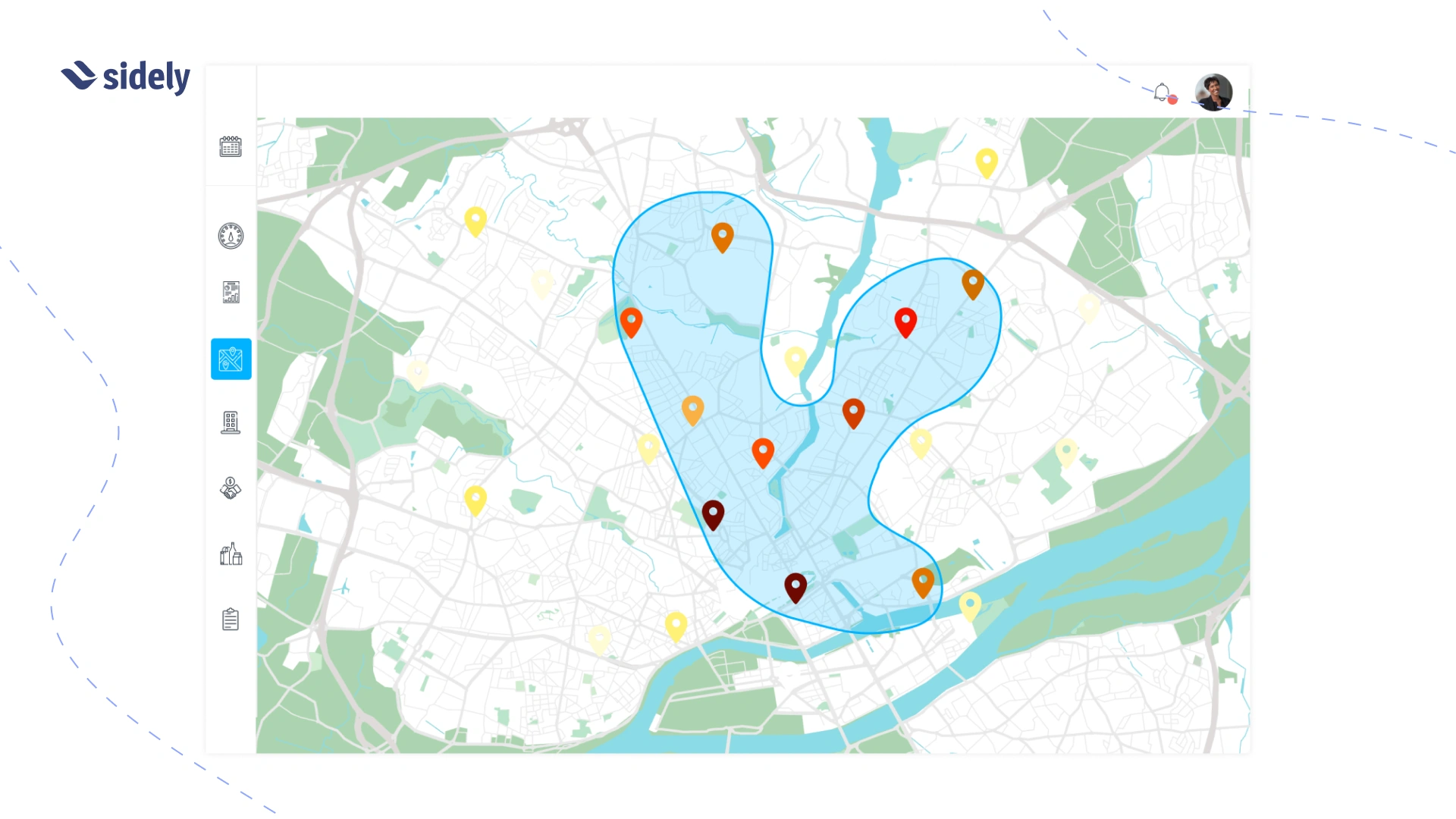 organiser sa tournée grâce au lasso et la carte