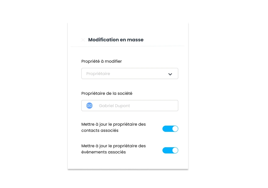 Modification en masses des évènements et contacts dans Sidely