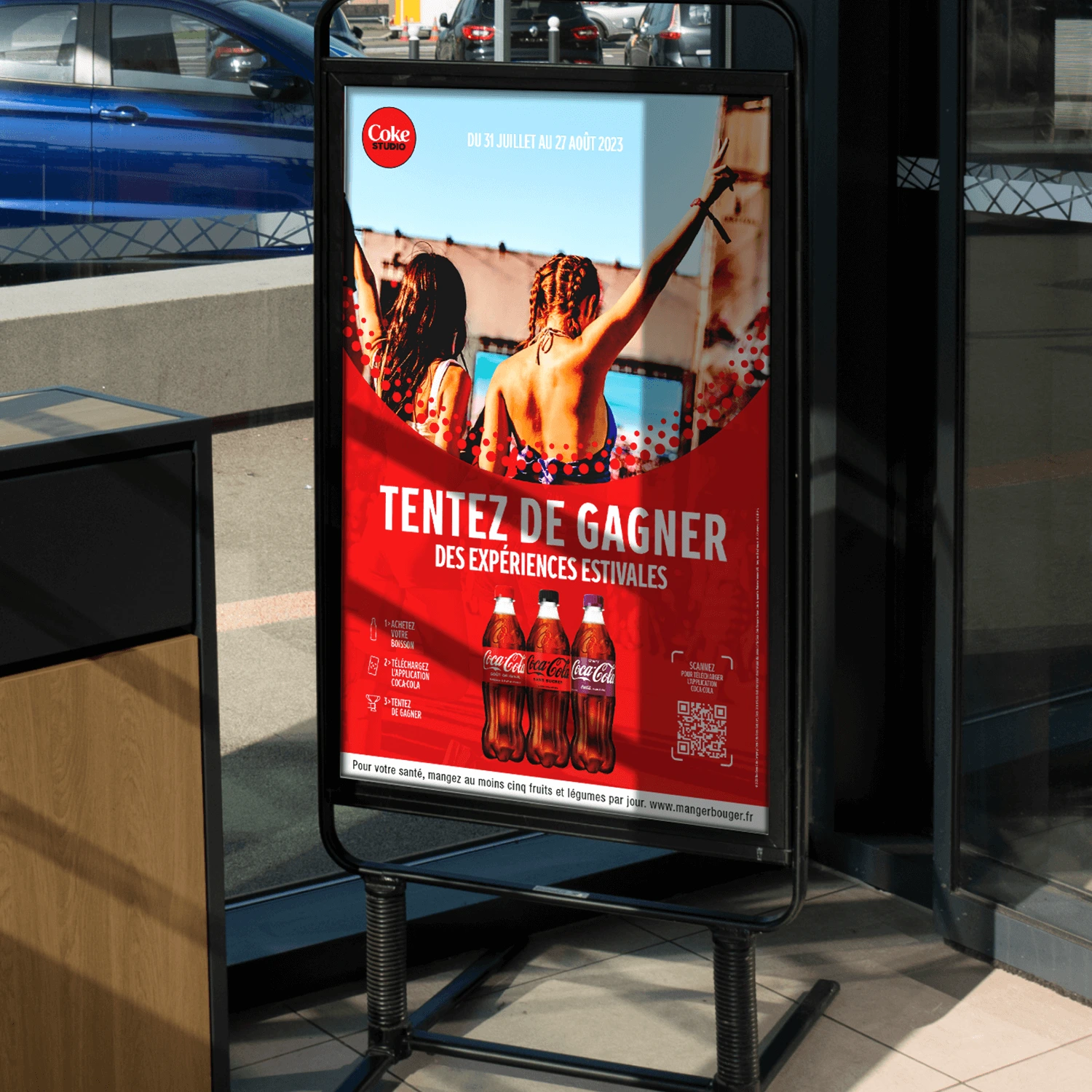 kakémono gms pour coca cola