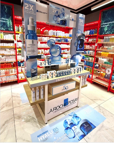 exemple présentation comptoir pharmacie laroche posay