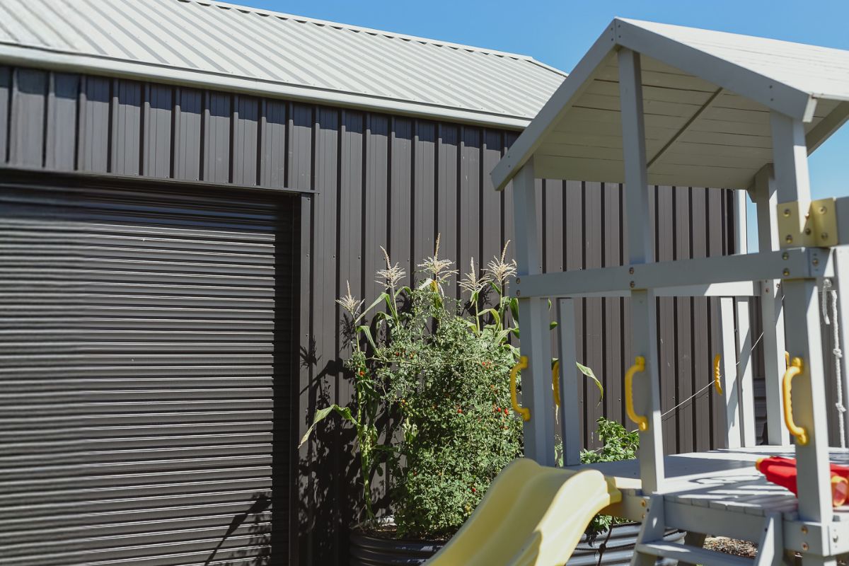Garage Shed infront of playground