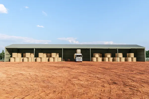 Large Open Front Farm Shed