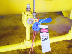 Lockout/Tagout on Industrial Valve