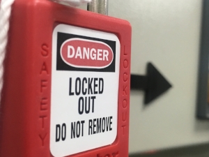 Close-up of Lock Used for Lockout/Tagout