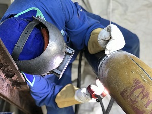 Welder With Face Mask