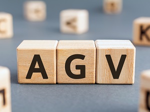 Building blocks that spell out the acronym AGV.