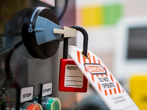 Lockout Tagout on a conveyor system.